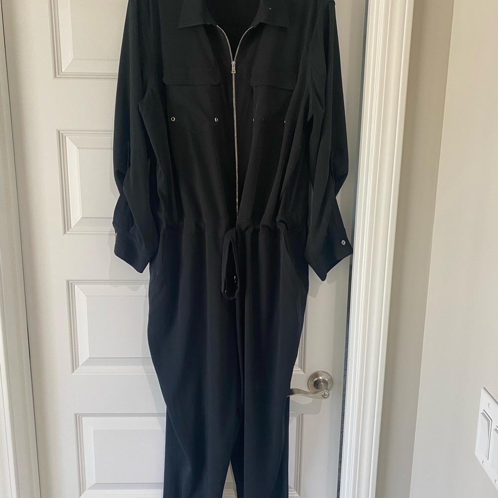 Gabrielle Union Black Long Sleeve Jumpsuit; Size Large - Picture 10 of 12
